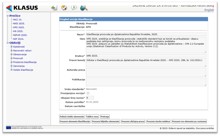 Klasifikacija proizvoda i usluga za eRačune (KPD)